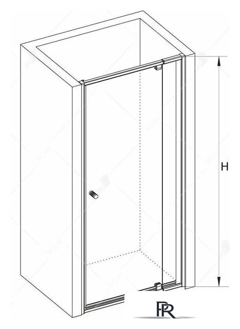 Душевая дверь RGW PA-02-B 41080208-14 (черный/прозрачное стекло) - Изображение №3 — Интернет-магазин ПроЗаказ