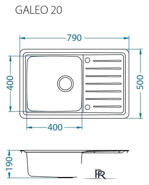 Кухонная мойка Alveus Galeo 20 1128553 - Изображение №2 — Интернет-магазин ПроЗаказ