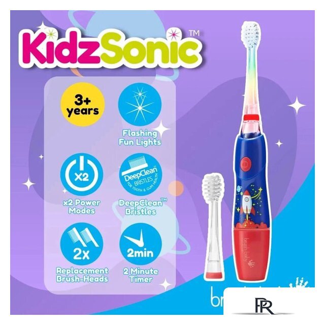 Электрическая зубная щетка Brush-Baby KidzSonic Rocket - Изображение №3 — Интернет-магазин ПроЗаказ