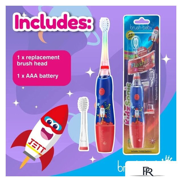 Электрическая зубная щетка Brush-Baby KidzSonic Rocket - Изображение №4 — Интернет-магазин ПроЗаказ
