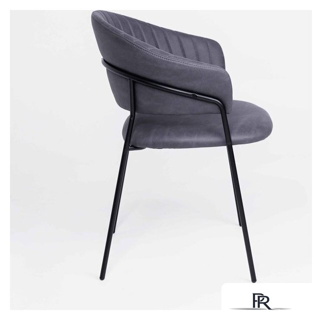 Стул с подлокотниками Алвест AV 433 (графитовая замша Kiprus 13/черный) - Изображение №5 — Интернет-магазин ПроЗаказ