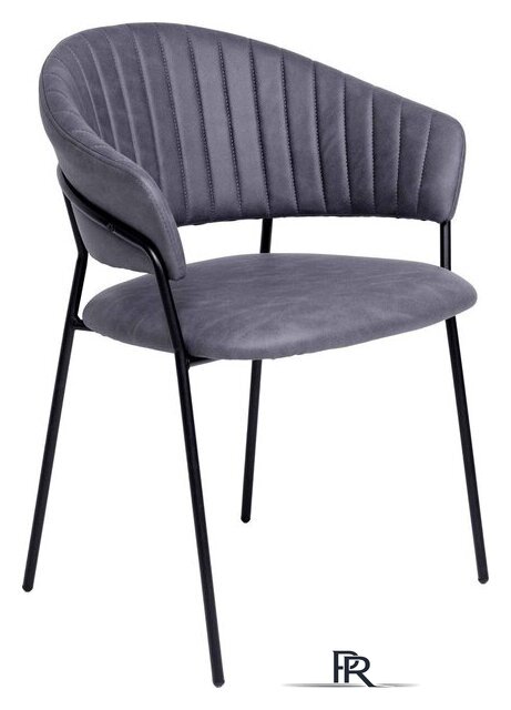 Стул с подлокотниками Алвест AV 433 (графитовая замша Kiprus 13/черный) - Изображение №1 — Интернет-магазин ПроЗаказ