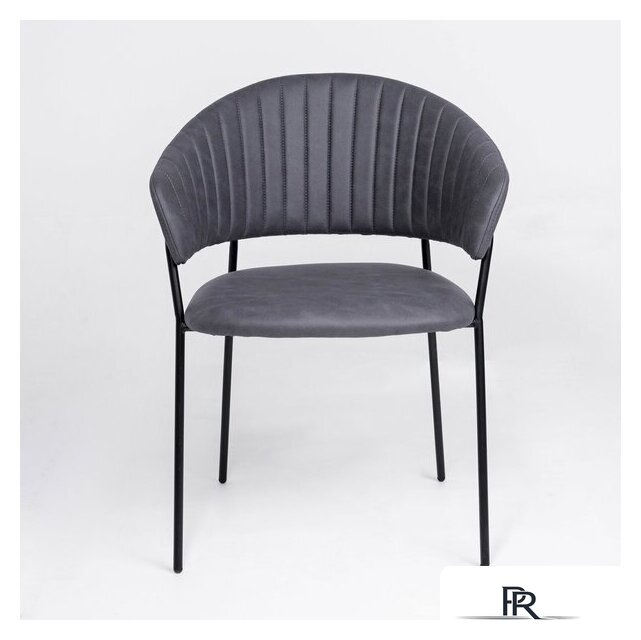 Стул с подлокотниками Алвест AV 433 (графитовая замша Kiprus 13/черный) - Изображение №4 — Интернет-магазин ПроЗаказ