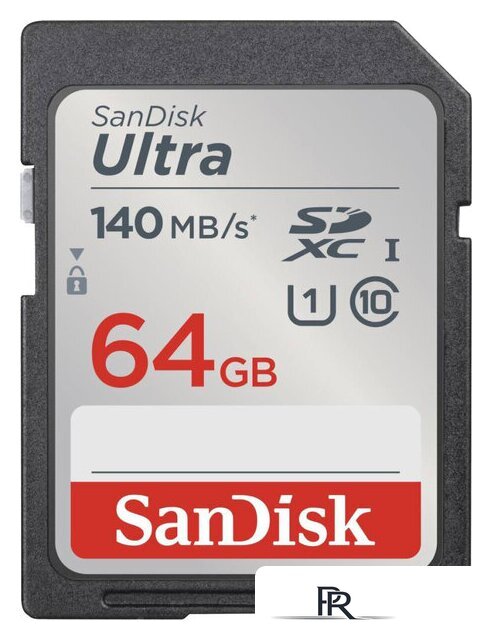 Карта памяти SanDisk Ultra SDXC SDSDUNB-064G-GN6IN 64GB - Изображение №1 — Интернет-магазин ПроЗаказ