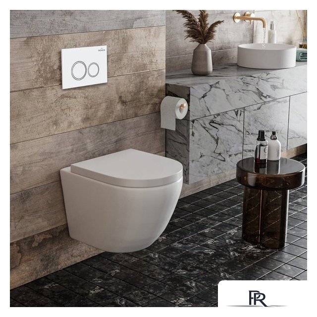 Унитаз подвесной Roxen Antares в комплекте с инсталляцией StounFix Dual Fresh 6 в 1 501501 (кнопка: белый глянец) - Изображение №7 — Интернет-магазин ПроЗаказ