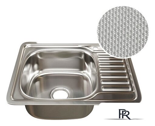 Кухонная мойка Mixline 532308 (левая, декор, 0.8 мм) - Изображение №1 — Интернет-магазин ПроЗаказ