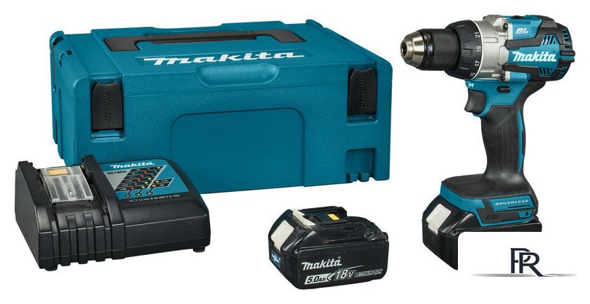 Дрель-шуруповерт Makita DDF489RTJ (с 2-мя АКБ, кейс) - Изображение №1 — Интернет-магазин ПроЗаказ