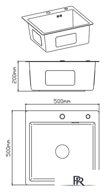 Кухонная мойка Diadonna DS5050В - Изображение №4 — Интернет-магазин ПроЗаказ