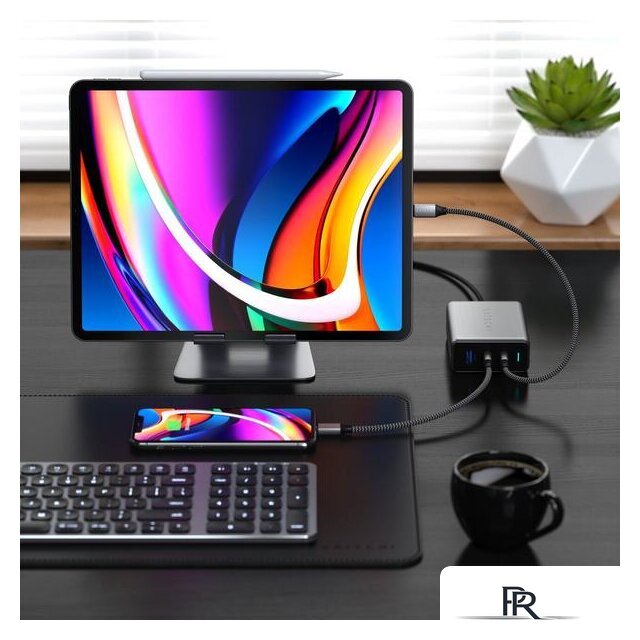 Сетевое зарядное Satechi 100W Type-C PD Compact GAN Charger ST-TC100GM-EU (европейская вилка) - Изображение №7 — Интернет-магазин ПроЗаказ