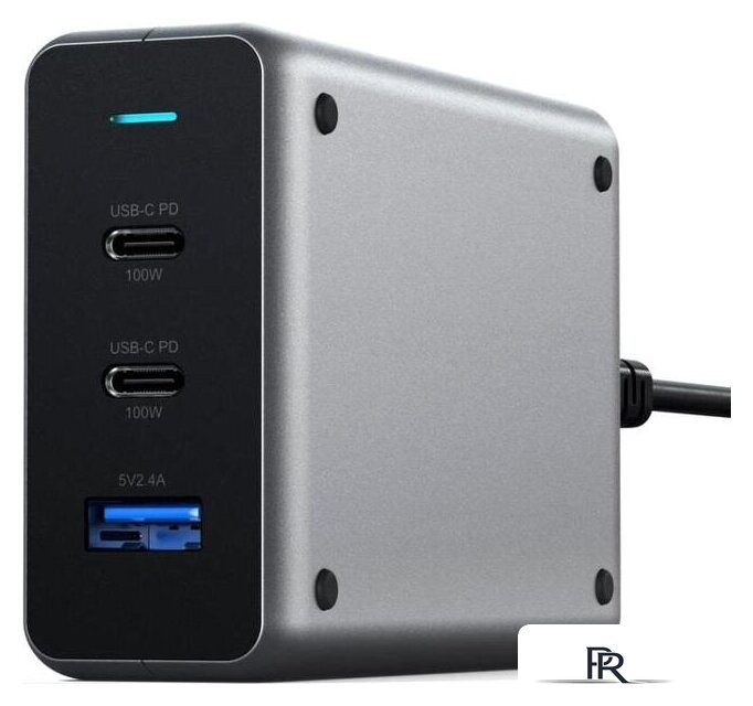 Сетевое зарядное Satechi 100W Type-C PD Compact GAN Charger ST-TC100GM-EU (европейская вилка) - Изображение №2 — Интернет-магазин ПроЗаказ