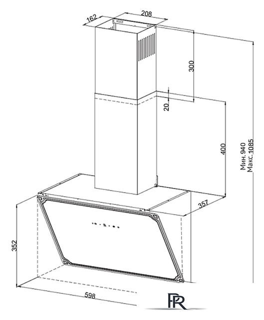 Кухонная вытяжка Korting KHC 69059 RGW - Изображение №3 — Интернет-магазин ПроЗаказ