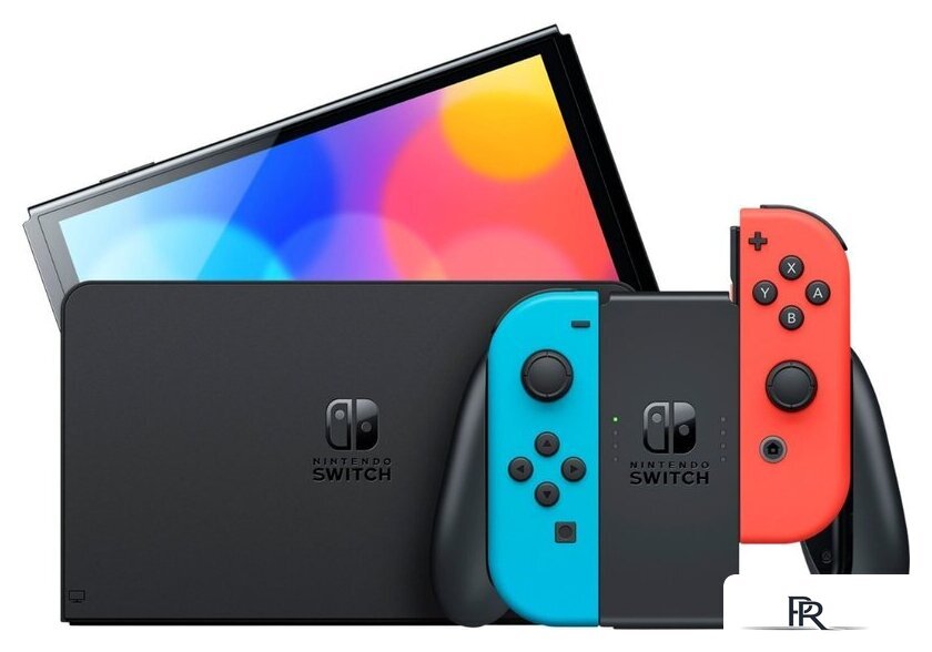 Игровая приставка Nintendo Switch OLED (черный, с неоновыми Joy-Con) - Изображение №3 — Интернет-магазин ПроЗаказ
