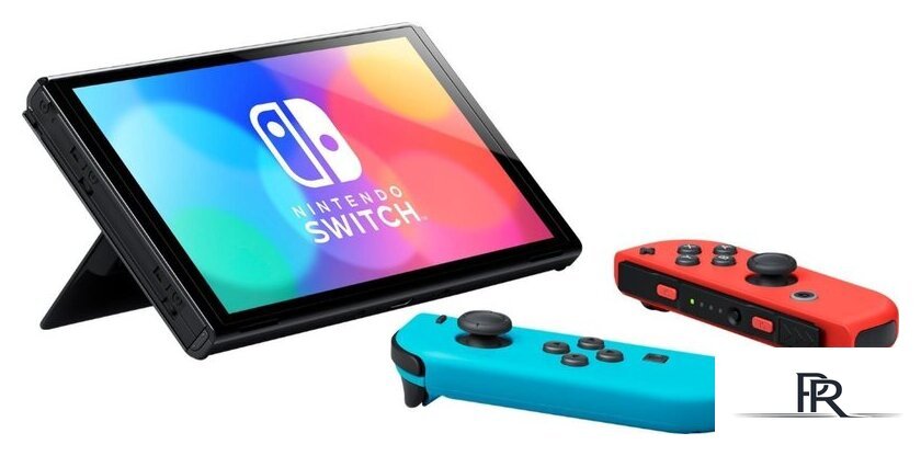 Игровая приставка Nintendo Switch OLED (черный, с неоновыми Joy-Con) - Изображение №5 — Интернет-магазин ПроЗаказ