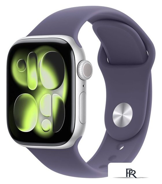Умные часы Apple Watch Series 11 42 мм (алюминиевый корпус, серебристый/фиолетовый туман, спортивный силиконовый ремешок M/L) - Изображение №1 — Интернет-магазин ПроЗаказ