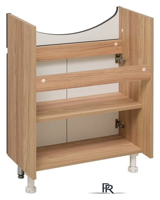  Runo Тумба с умывальником Лада 60 + Уют 60 (напольная, дуб/графит) - Изображение №4 — Интернет-магазин ПроЗаказ