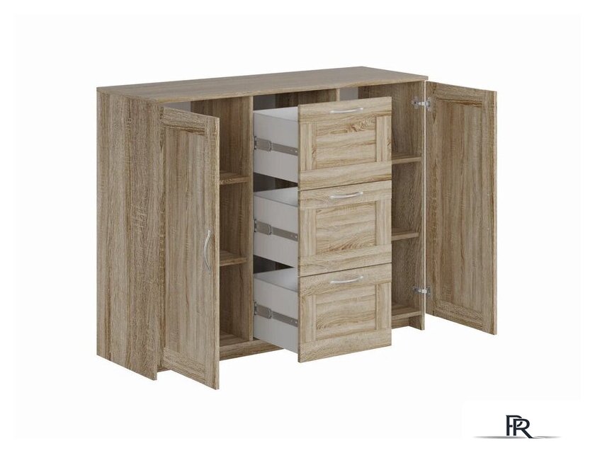 Комод Mio Tesoro Сириус 2 двери и 3 ящика 117x95 2.02.03.340.3 (дуб сонома) - Изображение №2 — Интернет-магазин ПроЗаказ