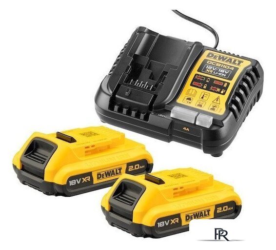 Аккумулятор с зарядным устройством DeWalt DCB1104D2 (18В/2x2 Ач + 12/18В) - Изображение №1 — Интернет-магазин ПроЗаказ
