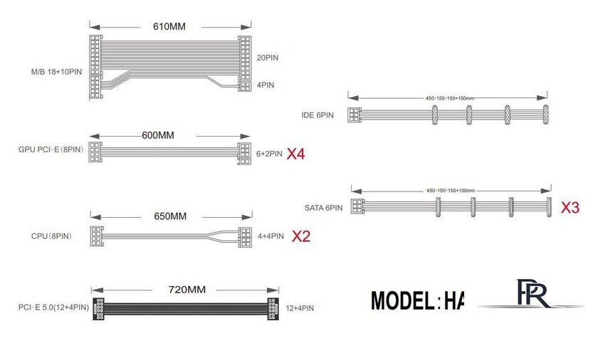 Блок питания 1stPlayer NGDP Platinum 1300W HA-1300BA3-BK - Изображение №2 — Интернет-магазин ПроЗаказ