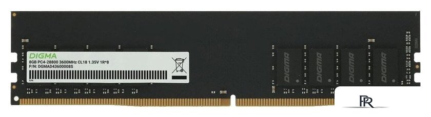 Оперативная память Digma 8ГБ DDR4 3600 МГц DGMAD43600008S - Изображение №1 — Интернет-магазин ПроЗаказ
