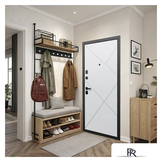 Металлическая дверь Guard 96x205x7 левая (серебристый/белый матовый) - Изображение №5 — Интернет-магазин ПроЗаказ