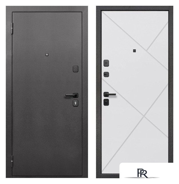 Металлическая дверь Guard 96x205x7 левая (серебристый/белый матовый) - Изображение №1 — Интернет-магазин ПроЗаказ