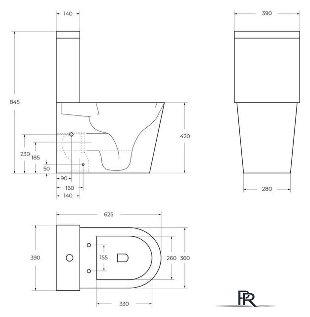 Унитаз напольный BelBagno BB2149CPR/SC (с сиденьем) - Изображение №10 — Интернет-магазин ПроЗаказ