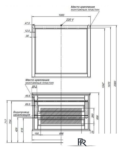  Aquanet Зеркало Бостон М 100 209674 (белый матовый) - Изображение №5 — Интернет-магазин ПроЗаказ
