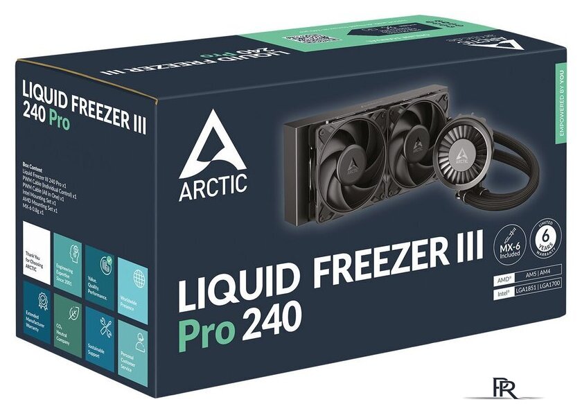 Система жидкостного охлаждения для процессора Arctic Liquid Freezer III Pro 240 ACFRE00178A - Изображение №7 — Интернет-магазин ПроЗаказ