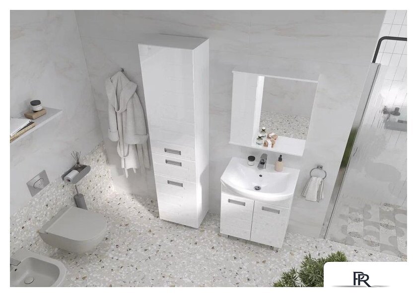  Volna Шкаф с зеркалом Joli 60 L (белый) - Изображение №3 — Интернет-магазин ПроЗаказ