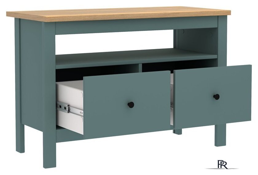 Тумба Mio Tesoro Сага 2 ящика 2.08.03.080.16 (темно-бирюзовый/ясень) - Изображение №3 — Интернет-магазин ПроЗаказ