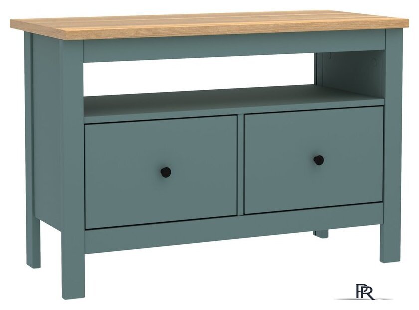 Тумба Mio Tesoro Сага 2 ящика 2.08.03.080.16 (темно-бирюзовый/ясень) - Изображение №1 — Интернет-магазин ПроЗаказ