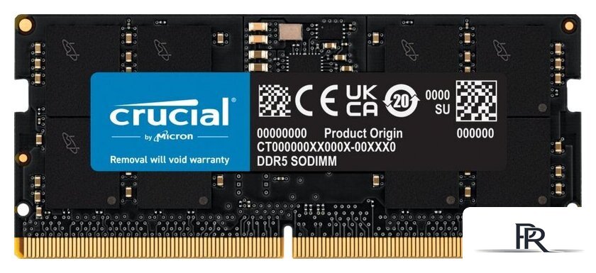 Оперативная память Crucial 8ГБ DDR5 SODIMM 5600 МГц CT8G56C46S5 - Изображение №1 — Интернет-магазин ПроЗаказ