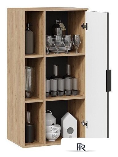 Шкаф распашной Трия Хилтон (дуб крафт золотой/графит матовый) - Изображение №3 — Интернет-магазин ПроЗаказ