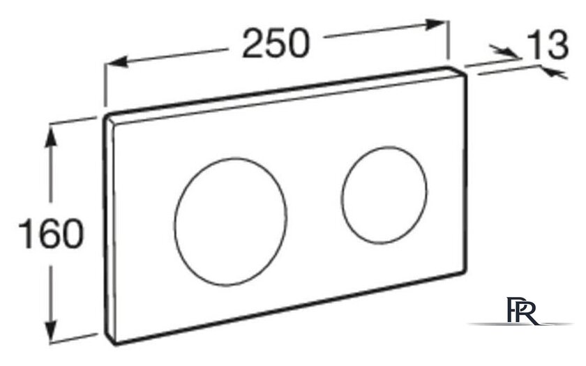 Панель смыва Roca PL10 Dual (One) A890189206 (черный матовый) - Изображение №2 — Интернет-магазин ПроЗаказ