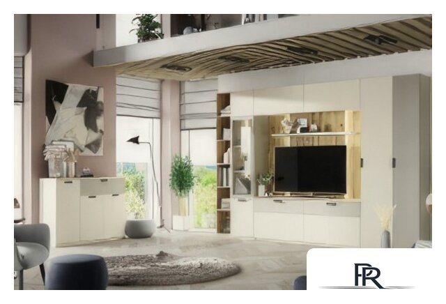 Шкаф-пенал Anrex Modern 1D/35 (персидский жемчуг/игристый ликер) - Изображение №4 — Интернет-магазин ПроЗаказ