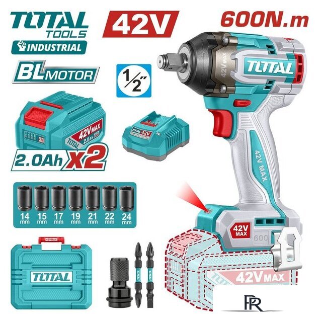 Гайковерт Total TIWLI42602 (с 2-мя АКБ, кейс) - Изображение №1 — Интернет-магазин ПроЗаказ