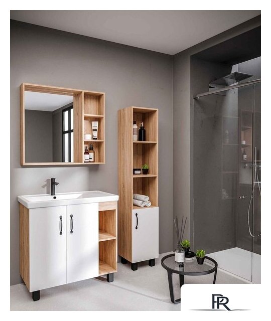  Grossman Шкаф с зеркалом Флай 80 208001 - Изображение №4 — Интернет-магазин ПроЗаказ