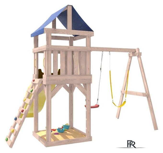 Игровой комплекс National Tree Company С гибкими качелями IgroWoods ДКНП-11 (не окрашен) - Изображение №3 — Интернет-магазин ПроЗаказ