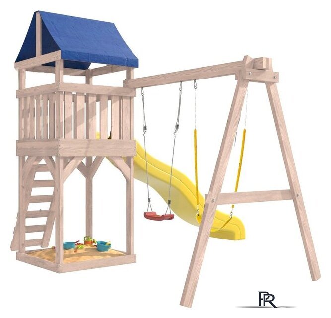 Игровой комплекс National Tree Company С гибкими качелями IgroWoods ДКНП-11 (не окрашен) - Изображение №4 — Интернет-магазин ПроЗаказ