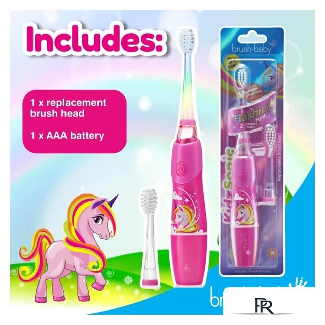 Электрическая зубная щетка Brush-Baby KidzSonic Unicorn - Изображение №4 — Интернет-магазин ПроЗаказ