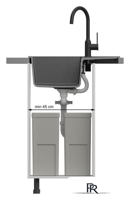 Кухонная мойка Quadron HB8210U8-BS_P2O - Изображение №5 — Интернет-магазин ПроЗаказ