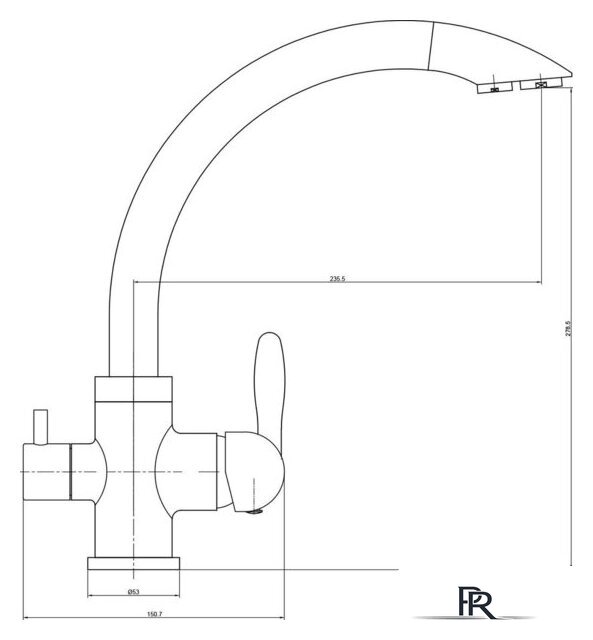 Смеситель Lauter Key 21АМ611931 - Изображение №2 — Интернет-магазин ПроЗаказ