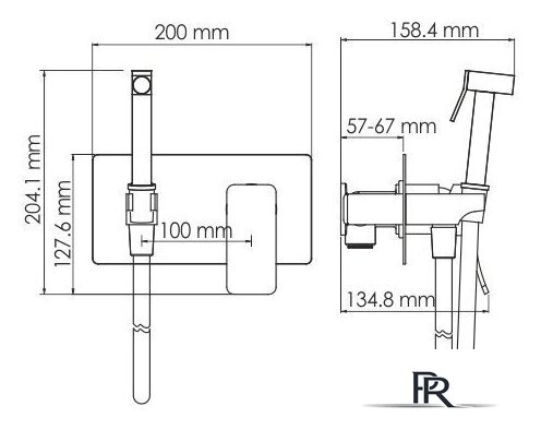 Гигиенический душ Wasserkraft Aller 10638 - Изображение №2 — Интернет-магазин ПроЗаказ