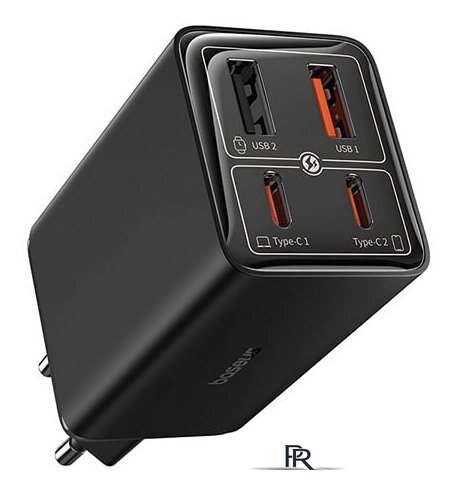 Сетевое зарядное Baseus GaN6 Pro Fast Charger 2C+2U 65W P10162701113-00 (черный) - Изображение №1 — Интернет-магазин ПроЗаказ