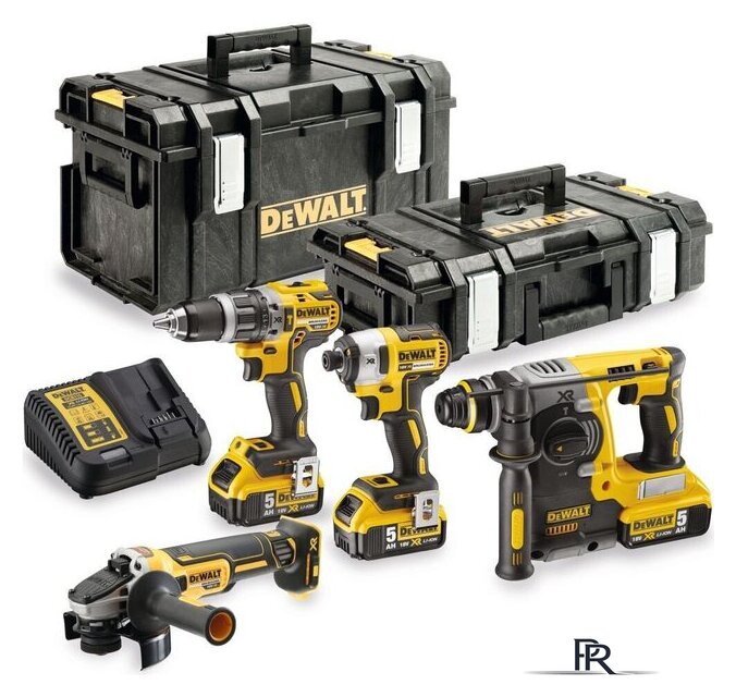  DeWalt DCK422P3 (шуруповерт, винтоверт, перфоратор, болгарка, 3 АКБ, 2 кейка) - Изображение №1 — Интернет-магазин ПроЗаказ