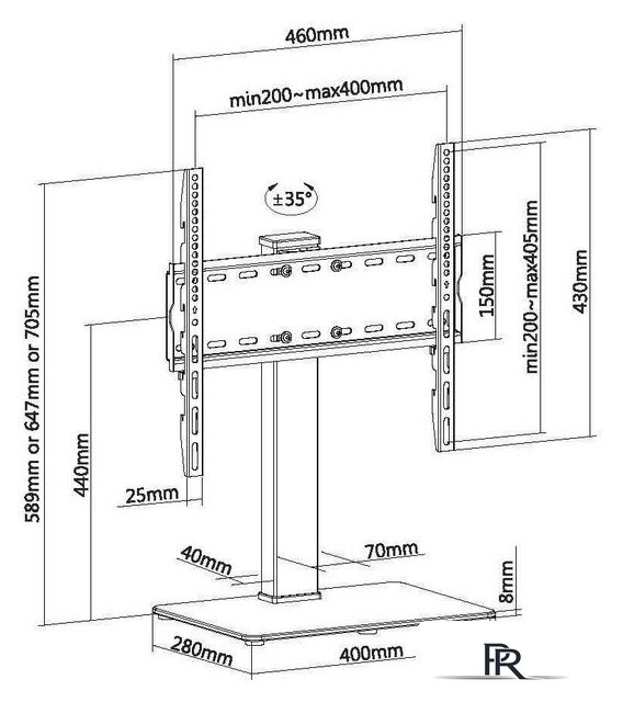 Стойка для телевизора Ultramounts UM503 (черный) - Изображение №10 — Интернет-магазин ПроЗаказ