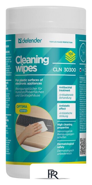 Влажные салфетки Defender CLN 30300 Optima (100 шт) - Изображение №1 — Интернет-магазин ПроЗаказ