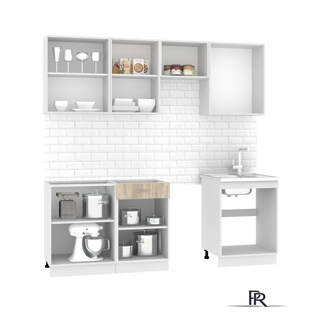 Готовая кухня Mio Tesoro Экстра-лайт 2.2 без столешницы (дуб сонома) - Изображение №3 — Интернет-магазин ПроЗаказ