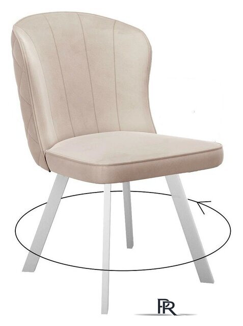 Стул DikLine 219 поворотный (B03 бежевый/ножки белые) - Изображение №1 — Интернет-магазин ПроЗаказ