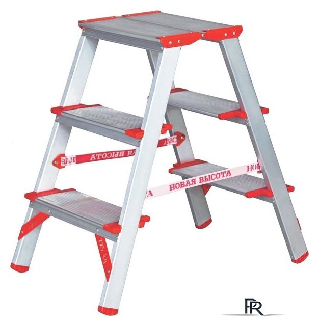 Лестница-стремянка Новая высота NV 512 двухсторонняя индустриальная 2x3 ступеней - Изображение №1 — Интернет-магазин ПроЗаказ